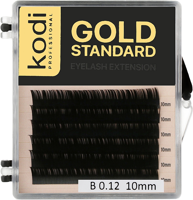 Накладні вії Gold Standart B 0.12 (6 рядів: 10 мм) - Kodi Professional — фото N1