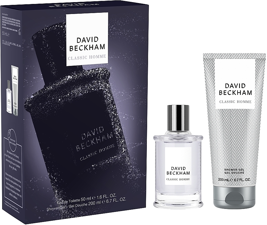 David Beckham Classic Homme - Набір (edt/50ml + sh/gel/200ml) — фото N1