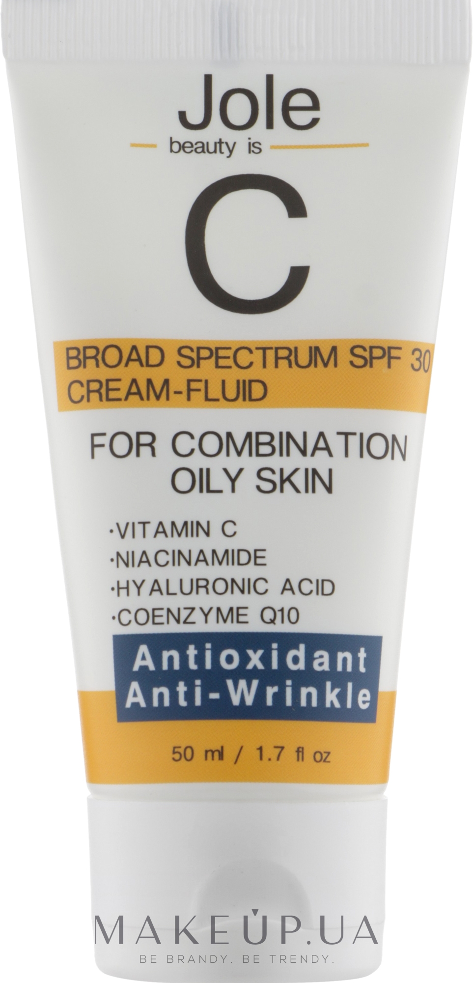 Легкий сонцезахисний крем для обличчя - Jole Antioxidant Fluid Sunscreen SPF 30 Cream-Fluid — фото 50ml