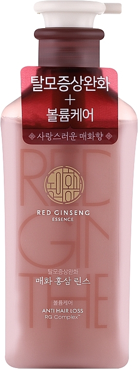 Кондиціонер для об'єму ламкого й тонкого волосся - Aekyung KeraSys Dong Ui Hong Sam Prunus Mume Flower Red Ginseng Conditioner — фото N1
