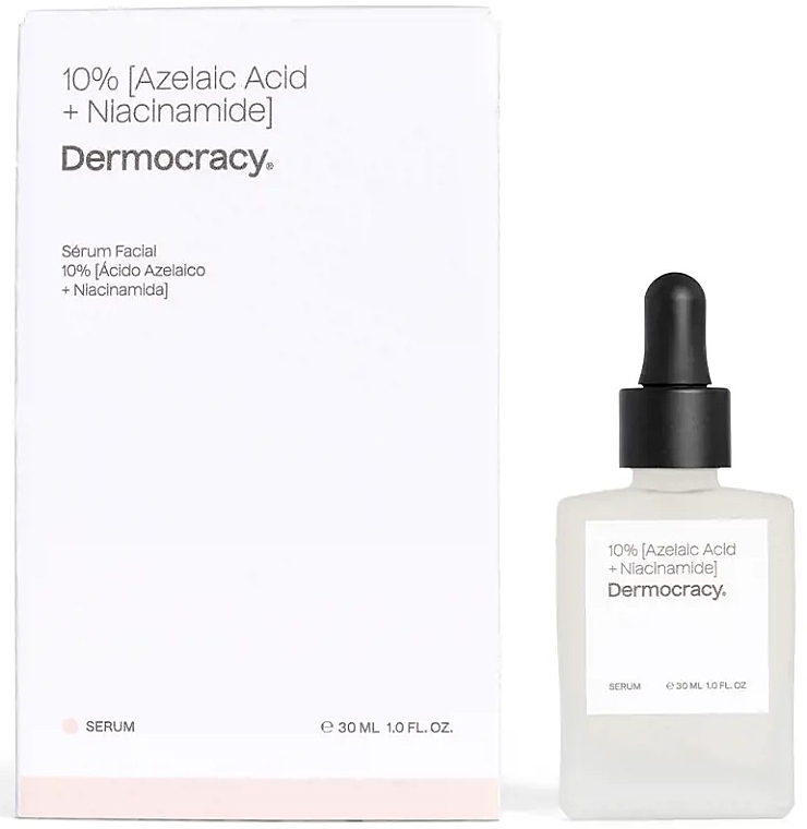 Сироватка для обличчя 10% азелаїнова кислота + ніацинамід - Dermocracy 10% Azelaic Acid + Niacinamide Facial Serum — фото N1