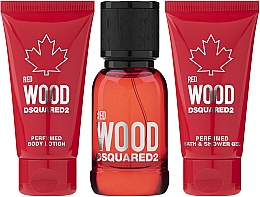 Dsquared2 Red Wood Pour Femme - Набор (edt/50ml + bath/sh/gel/50ml + b/lot/50ml) — фото N1