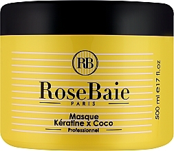 Парфумерія, косметика Маска для волосся "Кератин і кокос" - RoseBaie Keratin & Coconut Mask