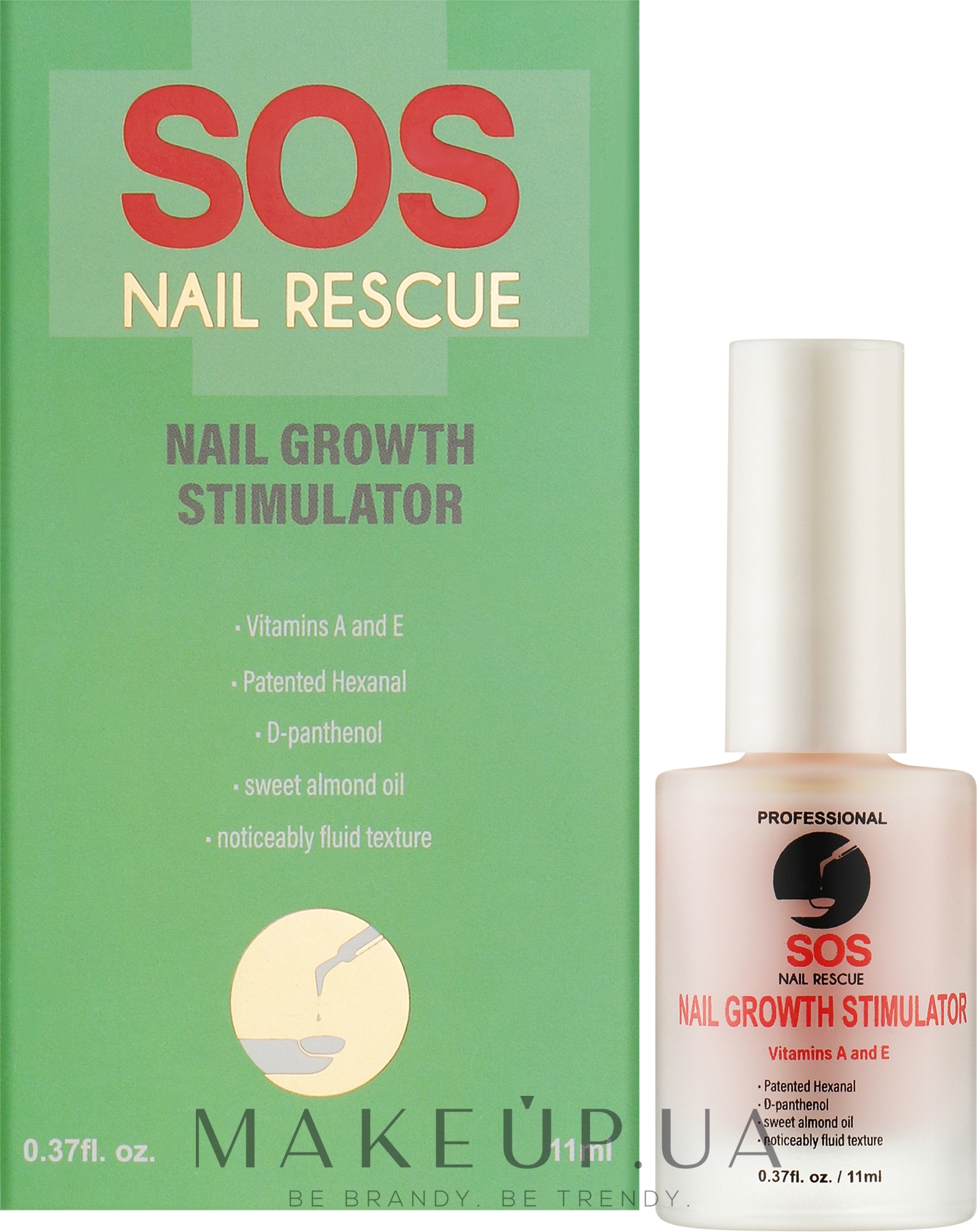 Стимулятор ускоренного роста ногтей - SOS Nail Rescue Nail Growth Stimulator — фото 11ml
