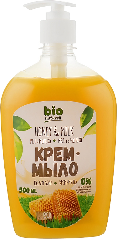 Жидкое мыло "Мед с молоком" - Bio Naturell  — фото N1