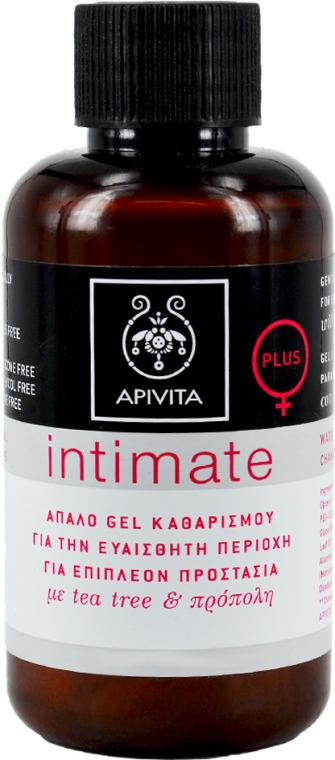 Деликатный очищающий гель для интимной гигиены с чайным деревом и прополисом - Apivita Intimate