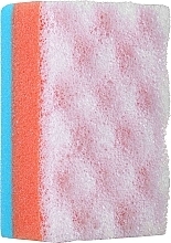 Парфумерія, косметика Прямокутна губка для ванни, помаранчево-блакитна - Ewimark
