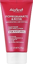 Парфумерія, косметика Очищувальна маска для обличчя "Гранат і троянда" - BioFresh Via Natural Pomegranate & Rose Face Mask Anti-Pollution