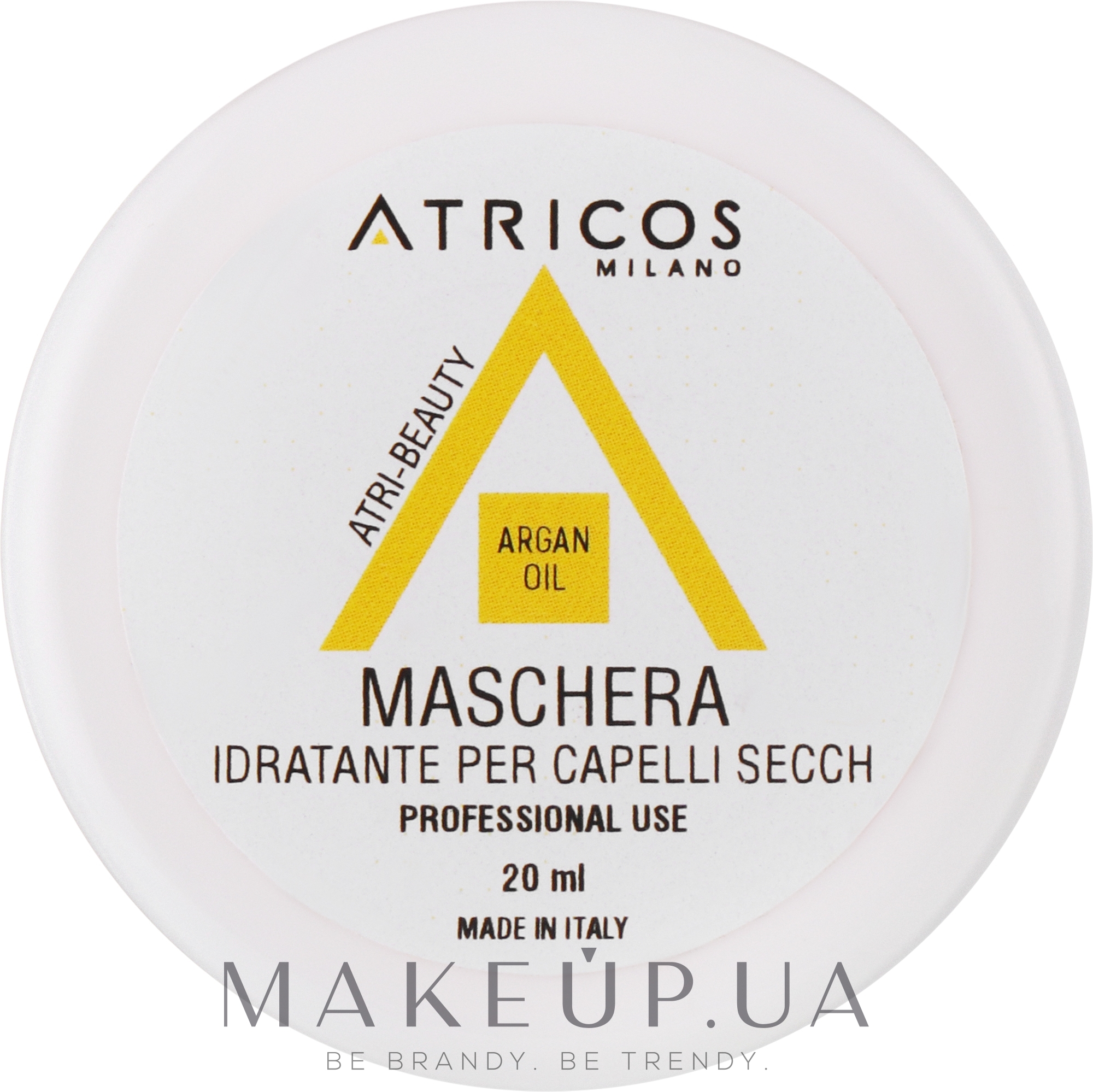 Зволожувальна маска для сухого волосся з аргановою олією - Atricos Argan Oil Moisturising Mask — фото 20ml