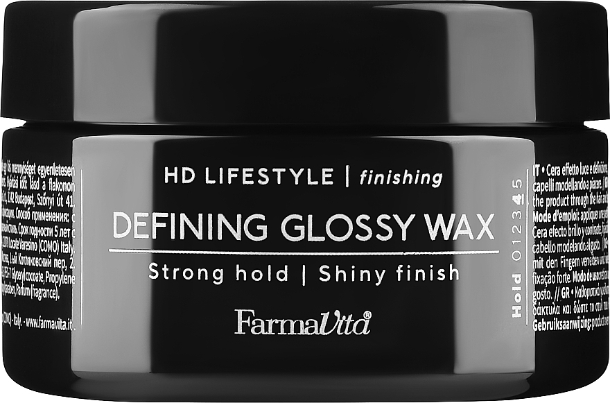Глянцевий віск сильної фіксації - Farmavita HD Defining Glossy Wax/Strong Hold