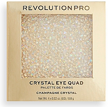 Палетка теней для макияжа - Revolution Pro Crystal Eye Quad — фото N2