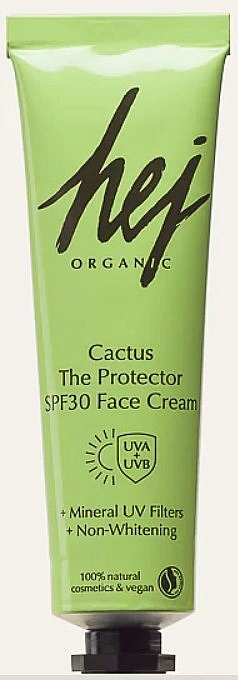 Солнцезащитный крем для лица - Hej Organic Cactus The Protector SPF30 Face Cream — фото N1