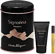 Духи, Парфюмерия, косметика Salvatore Ferragamo Signorina Misteriosa - Набор (edp/mini/5ml + b/lot/30ml) 