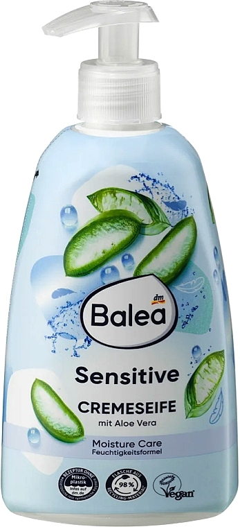 Рідке крем-мило з алое вера - Balea Sensitive — фото N1