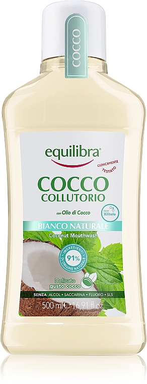 Ополаскиватель для полости рта с кокосом - Equilibra Coconut Mouthwash Natural White
