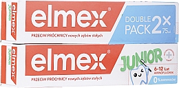 Парфумерія, косметика Набір  - Elmex Junior Toothpaste (2xtoothpaste/75ml)