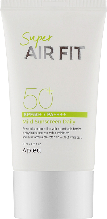 Солнцезащитный крем - A'Pieu Super Air Fit Mild Sunscreen Daily SPF50+ PA++++