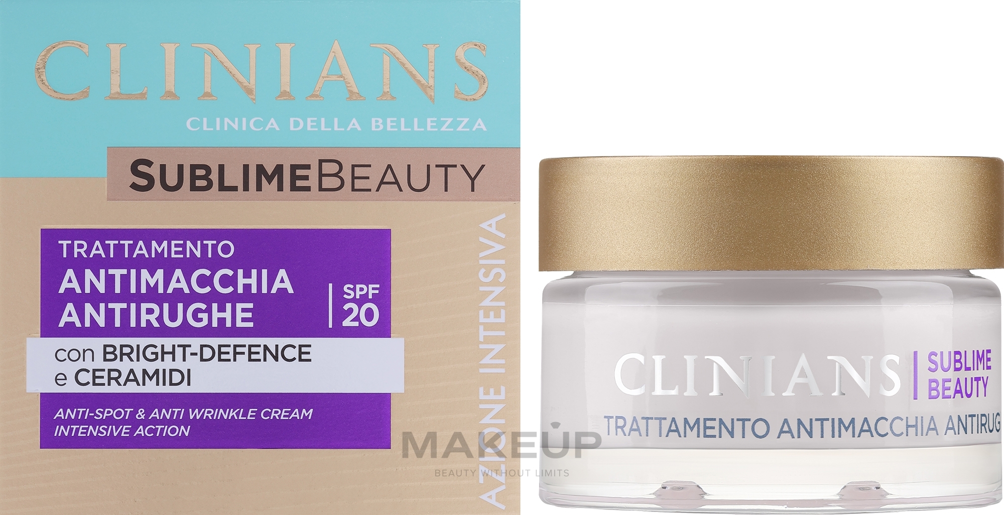 Крем защитный, выравнивающий цвет лица, с виноградной водой - Clinians Sublime Beauty Antimacchia Protettivo Face Cream — фото 50ml