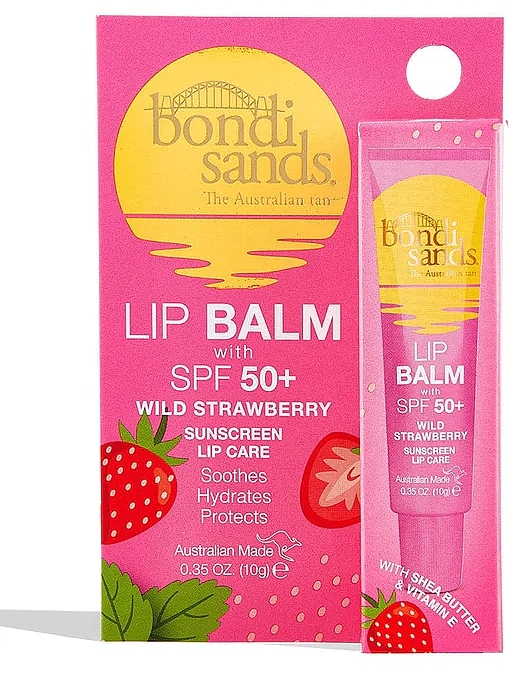 Солнцезащитный бальзам для губ - Bondi Sands Sunscreen Lip Balm SPF50+ Wild Strawberry — фото N3