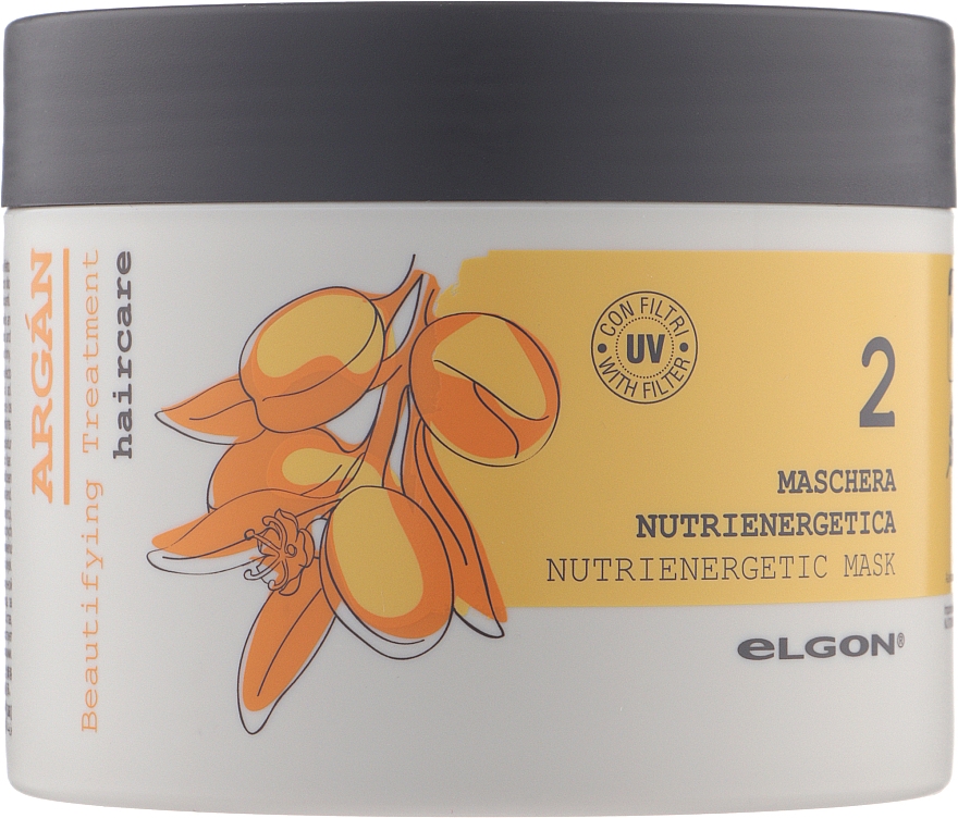 Маска для питания и увлажнения волос с аргановым маслом - Elgon Argan Nutrienergetic Mask — фото N2