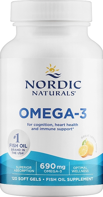 Пищевая добавка с лимонным вкусом "Омега-3" - Nordic Naturals Omega-3 Lemon  — фото N1