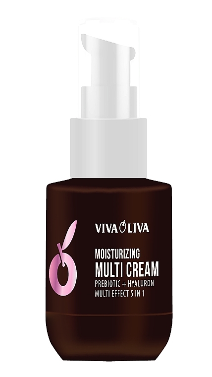 УЦІНКА Мульти-крем для обличчя зволожуючий - Viva Oliva Prebiotic + Hyaluron Moisturizing Multi Cream SPF 15 * — фото N1