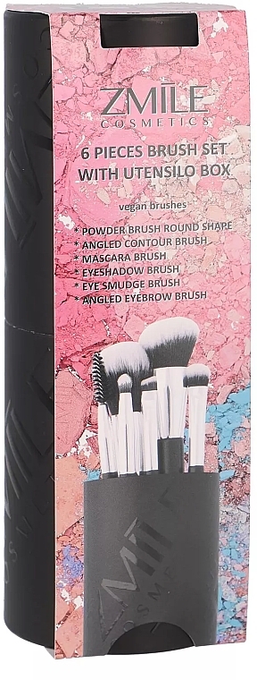 Набір пензлів для макіяжу, в тубусі, 6 шт. - Zmile Cosmetics Your Utensilo Brush Set — фото N6