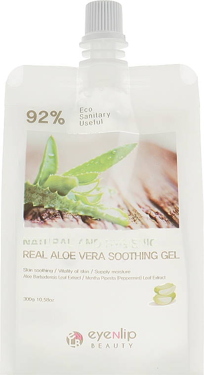 Гель для обличчя й тіла з екстрактом алое - Eyenlip Natural And Hygienic Real Aloe Vera Soothing Gel — фото N1
