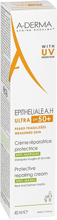 Відновлювальний крем - A-Derma Epitheliale A.H Ultra SPF50 Protective Repairing Cream — фото N3