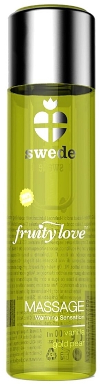 Масажний гель "Ваніль і золота груша" - Swede Fruity Love Massage Warming Sensation Vanilla Gold Pear — фото N1