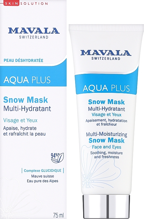 Мультизволожувальна маска - Mavala Aqua Plus Multi-Moisturizing Snow Mask — фото N2