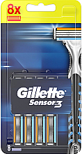 Духи, Парфюмерия, косметика Сменные кассеты для бритья, 8 шт. - Gillette Sensor 3