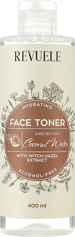 Зволожувальний тонік для обличчя з кокосовою водою - Revuele Witch Hazel Hydrating Face Toner With Coconut Water — фото N1