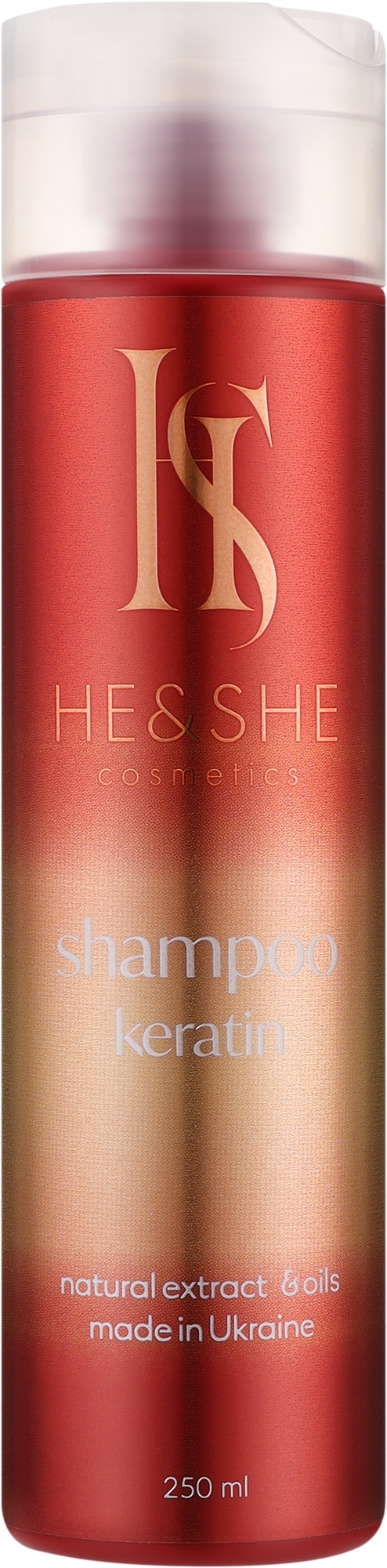 Шампунь с кератином - He&She Cosmetics Shampoo Keratin — фото 250ml