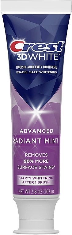 Отбеливающая зубная паста - Crest 3D White Radiant Mint Flavor — фото N1