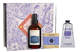 Парфумерія, косметика Набір - L'Occitane Relax (h/cr/75ml + pillow/spray/100ml + soap/100g)