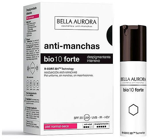 Интенсивная сыворотка для нормальной и сухой кожи - Bella Aurora Bio10 Forte Intensive Depigmenting — фото N1