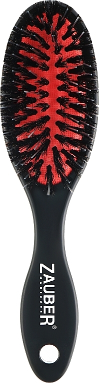 Расческа-щетка для волос овальная, маленькая, 06-021, черная - Zauber