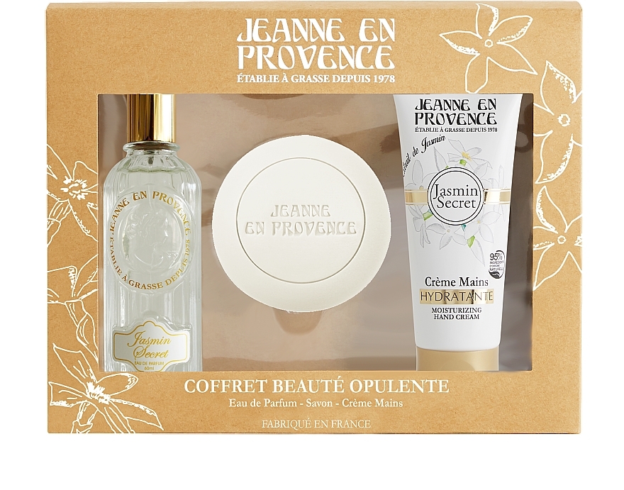 Jeanne en Provence Jasmin Secret - Набор (edp/60ml + h/cr/75ml + soap/100g) — фото N1