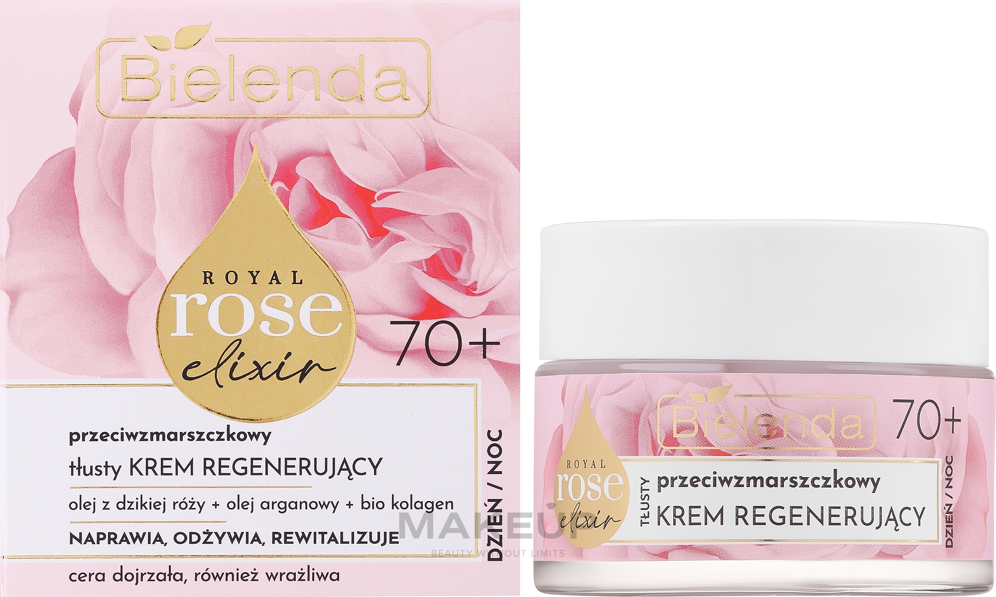 Крем для лица от морщин 70+ - Bielenda Royal Rose Elixir Face Cream — фото 50ml