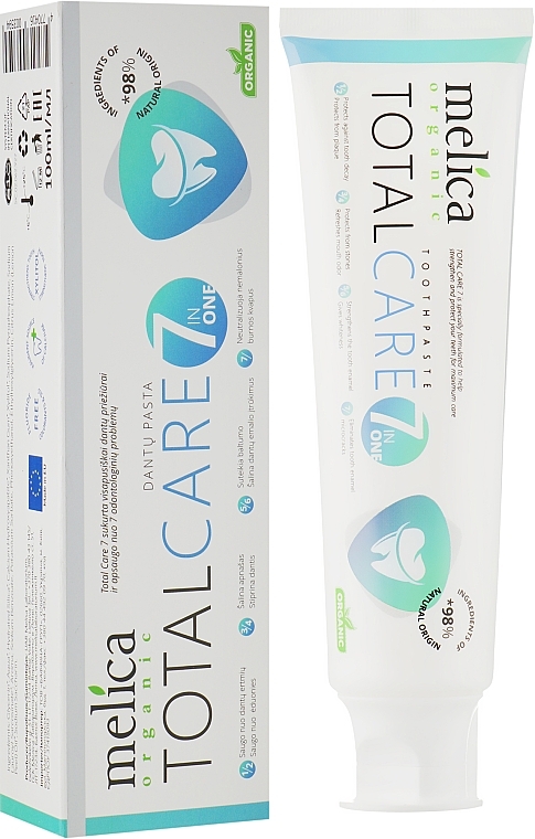 УЦЕНКА Зубная паста "Комплексный уход" - Melica Organic Toothpaste Total Care 7 * — фото N1