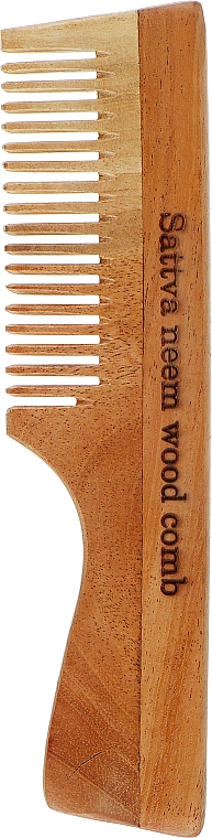 Дерев'яний гребінь з ручкою - Sattva Neem Wood Comb