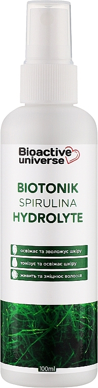 Тоник-гидролат "Спирулина" - Bioactive Universe Biotonik Hydrolyte — фото N2