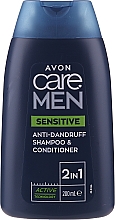 Шампунь-кондиціонер проти лупи для чоловіків - Avon Care Men Sensitive 2-in-1 Anti Dandruff Shampoo & Conditioner — фото N1