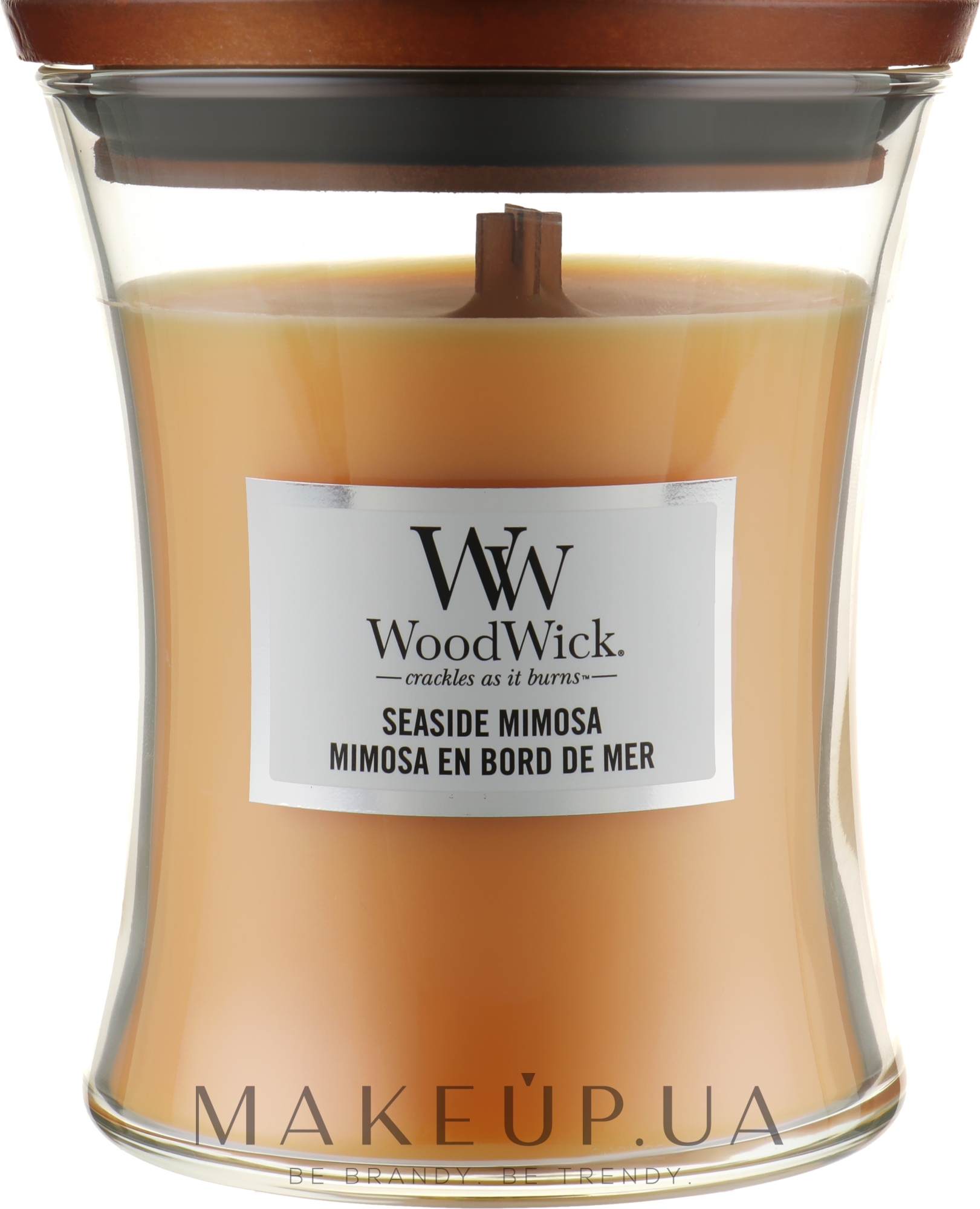 Ароматична свічка в склянці - WoodWick Hourglass Candle Seaside Mimosa — фото 275g