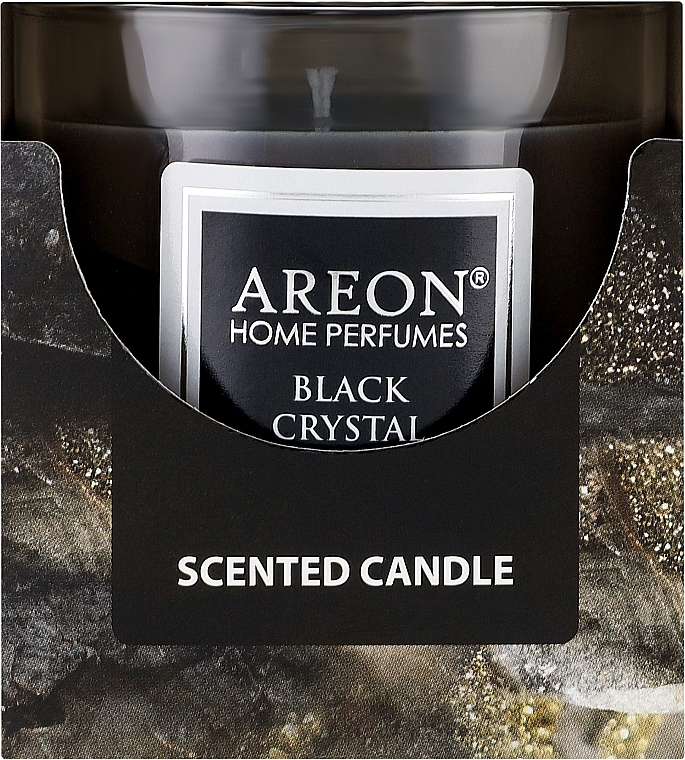 Ароматическая свеча в стакане "Черный кристалл" - Areon Home Perfumes Black Crystal Scented Candle — фото N1