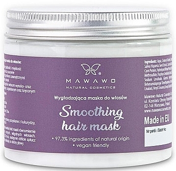 Маска для волос "Разглаживающая" - Mawawo Smoothing Hair Mask — фото N1