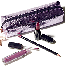 Парфумерія, косметика M.A.C Starlit Lip Bag Plum (lipgloss/3.1ml + lipstick/3g + lip/pencil/1.45g + bag) - Набір