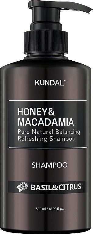 Шампунь для волос "Базилик и цитрусовые" - Kundal Honey & Macadamia Shampoo Basil & Citrus — фото N1