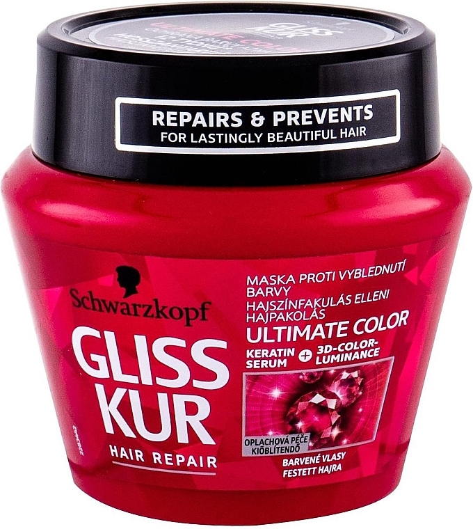 Маска для фарбованого волосся з кератином - Gliss Kur Ultimate Color Anti Fading Hair Mask — фото N5